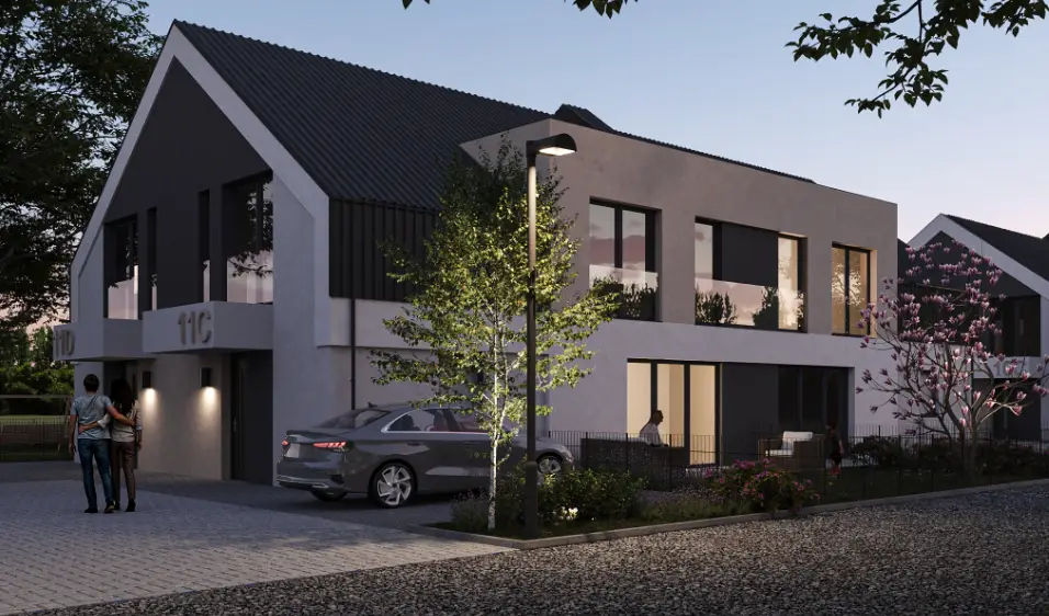 Zdjęcie prezentujące budynek z podziałem na piętro i parter